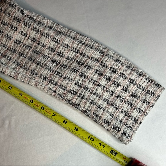 Max Studio Black White & Pink Plaid Tweed Blazer w/ Single Button Closure - Picture 10 of 10